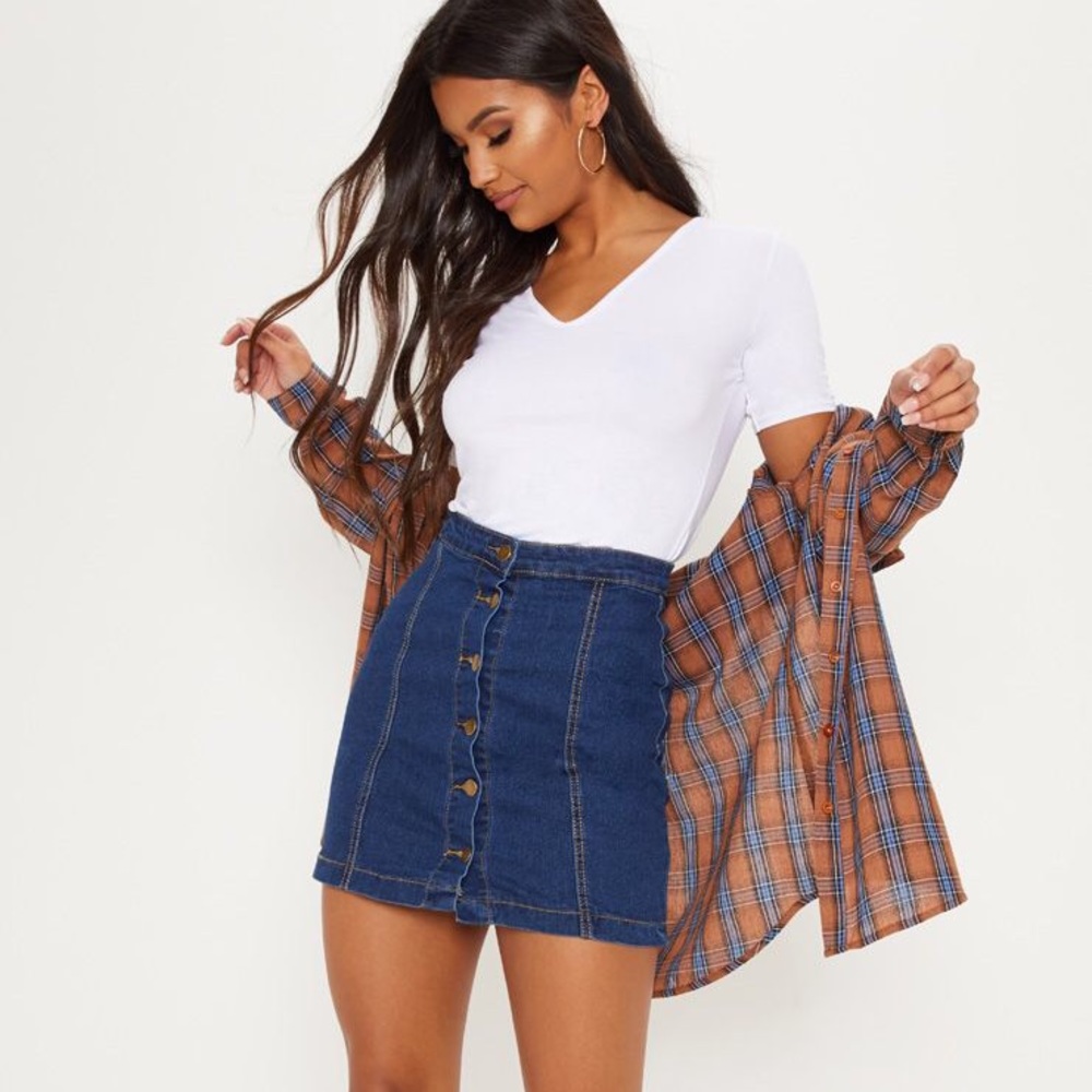 NWT PrettyLittleThing Denim Skirt